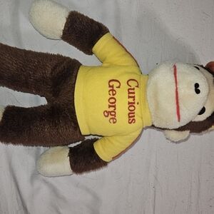 Vintage Curious George Brown and Yellow Stuffed Animal